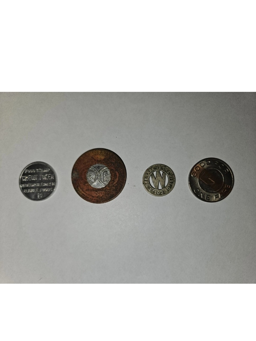 Vintage 1920s Washington D.C. Delaware Mem. Br. Septa Transit Token. Food Stamp